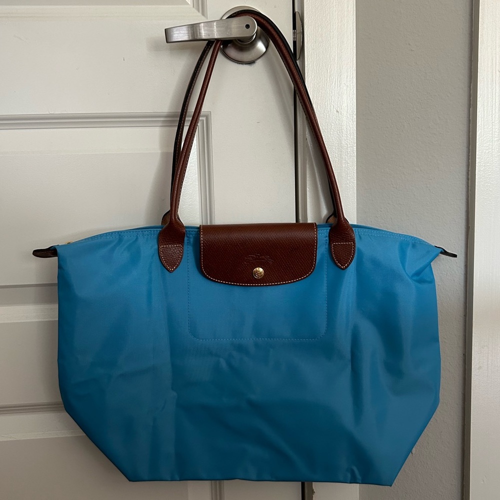 Longchamp large blue tote